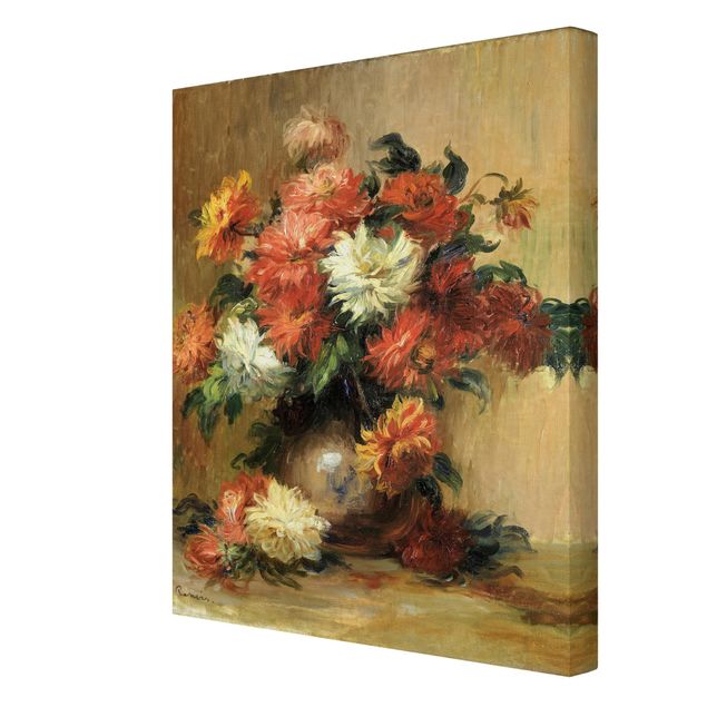 Tableaux florals Auguste Renoir - Nature morte avec des dahlias