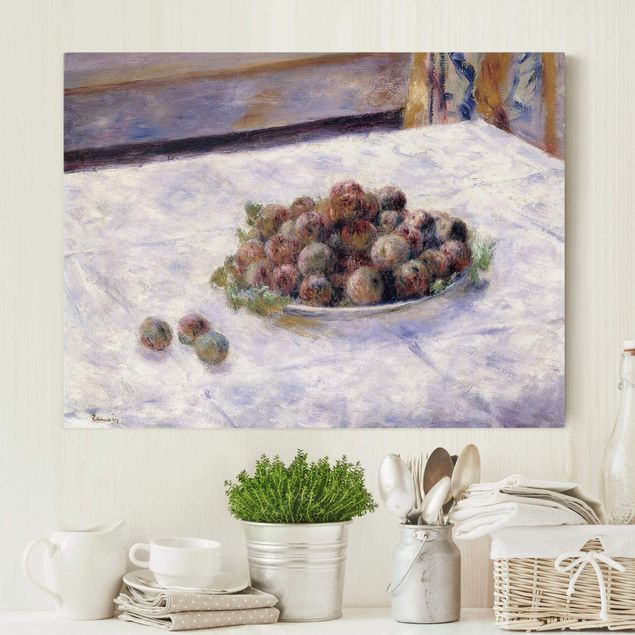 Déco murale cuisine Auguste Renoir - Nature morte, une assiette de prunes