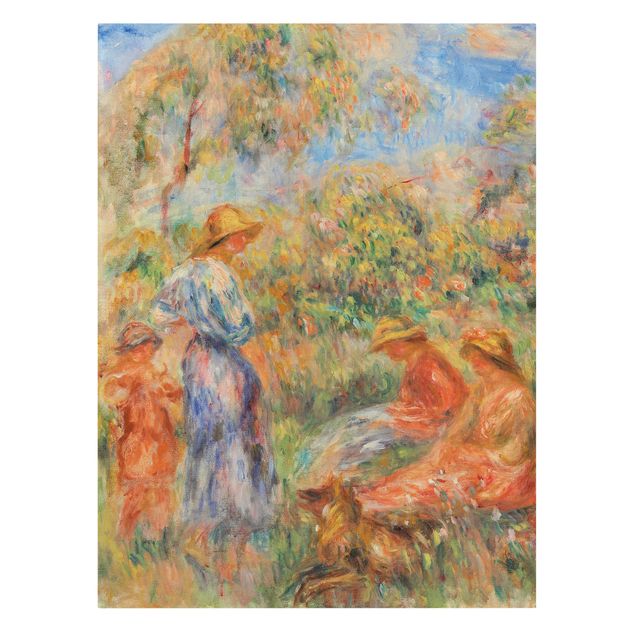 Tableau moderne Auguste Renoir - Trois femmes et enfant dans un paysage