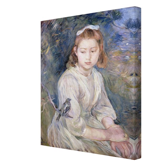 Tableaux reproduction Berthe Morisot - Jeune fille avec un oiseau