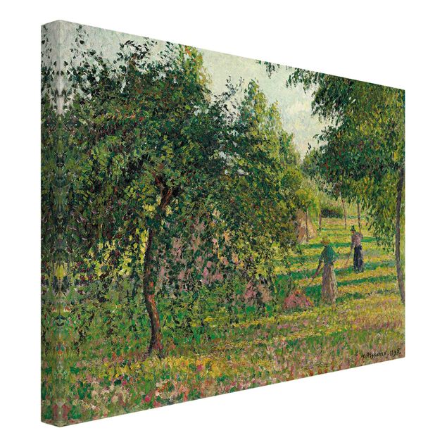 Tableau arbre Camille Pissarro - Pommiers et faneurs, Eragny