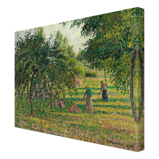 Tableau en pointillisme Camille Pissarro - Pommiers et faneurs, Eragny