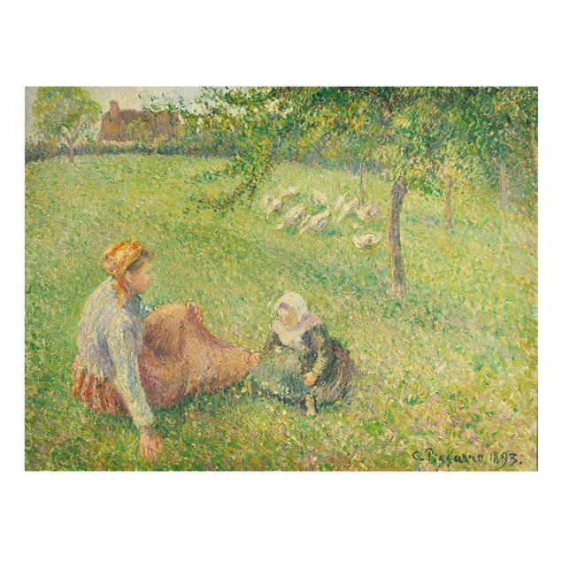 Toile chien Camille Pissarro - Le pâturage des oies