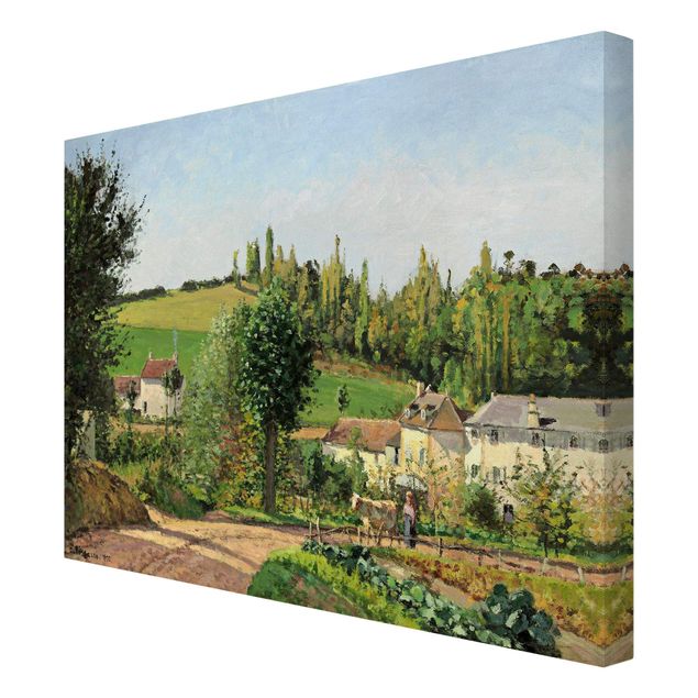 Tableau Romantisme Camille Pissarro - Hameau dans les collines surélevées de Pontoise