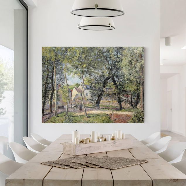 Toile impressionniste Camille Pissarro - Paysage à Osny près de l'abreuvoir