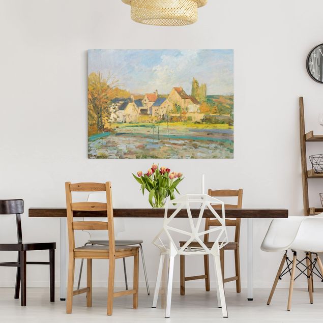 Tableau impressionniste Camille Pissarro - Paysage près de Pontoise