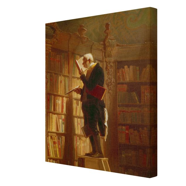 Tableau reproduction Carl Spitzweg - Le rat de bibliothèque (détail)