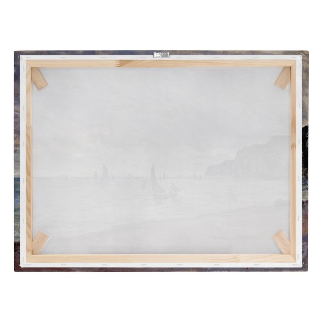 Décoration artistique Claude Monet - Bateaux de pêche devant la plage et les falaises de Pourville