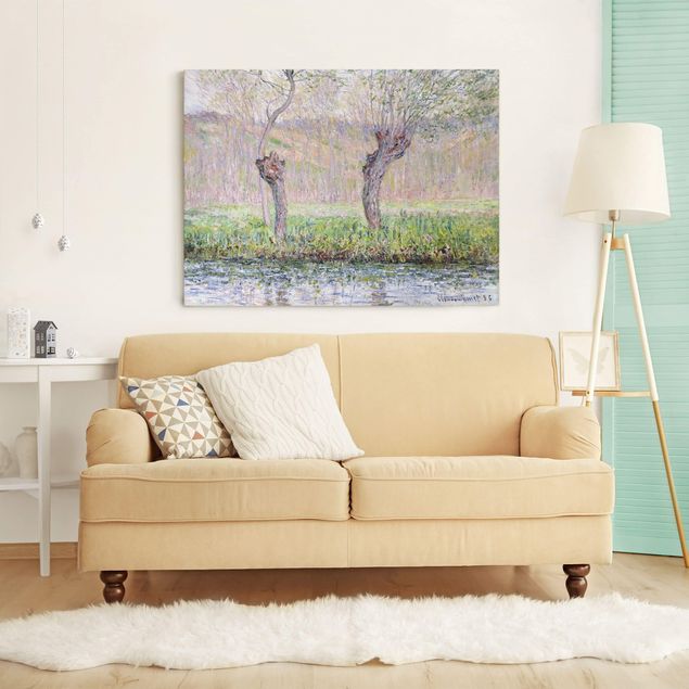 Toile impressionniste Claude Monet - Saule au printemps