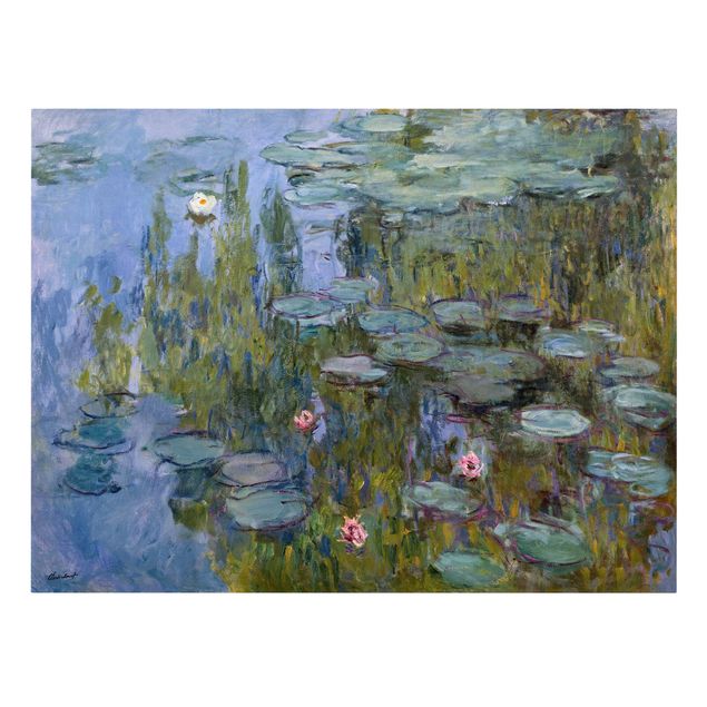 Toile fleur rose Claude Monet - Nénuphars (Nympheas)