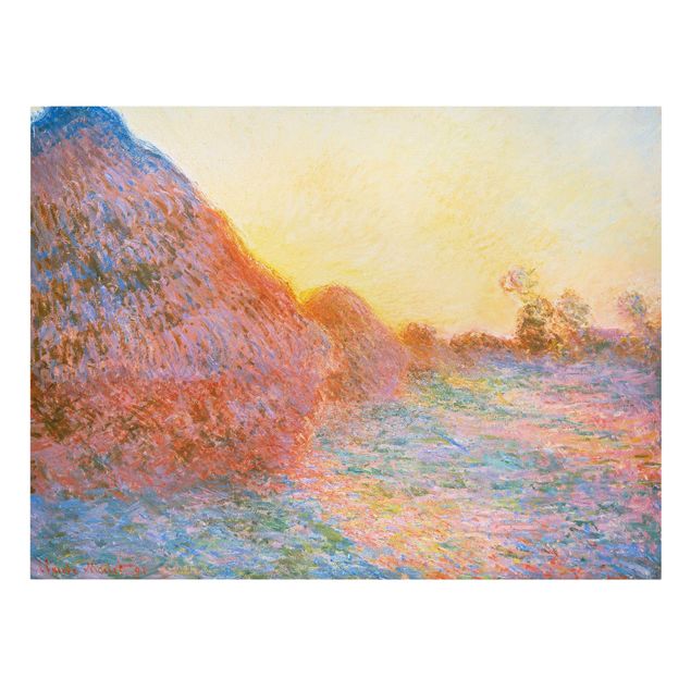 Tableau toile coucher de soleil Claude Monet - Botte de foin au soleil