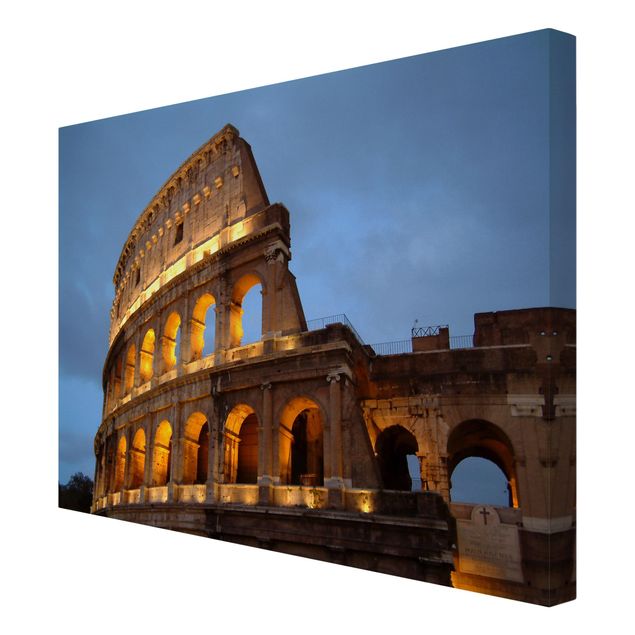 Tableau toile ville Colosseum At Night