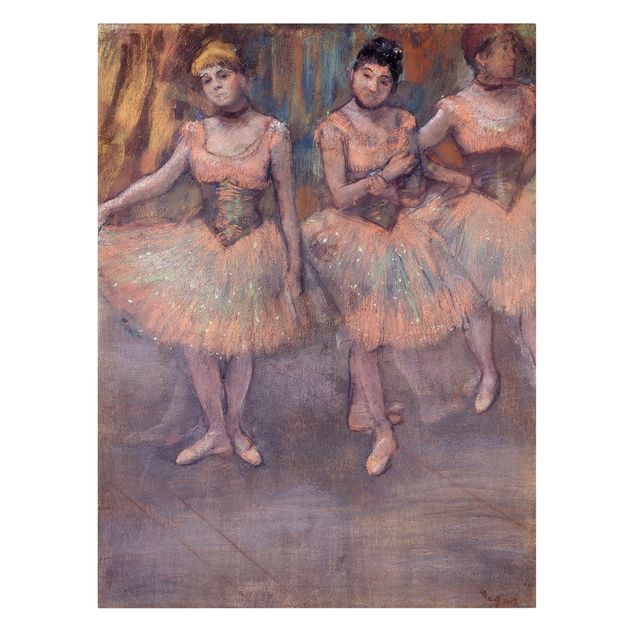 Tableaux modernes Edgar Degas - Trois danseuses avant l'exercice