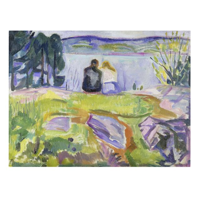 Tableaux moderne Edvard Munch - Printemps (Couple d'amoureux sur le rivage)