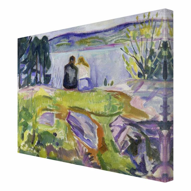 Tableau portraits Edvard Munch - Printemps (Couple d'amoureux sur le rivage)