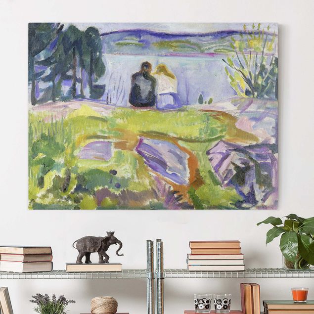 Déco mur cuisine Edvard Munch - Printemps (Couple d'amoureux sur le rivage)