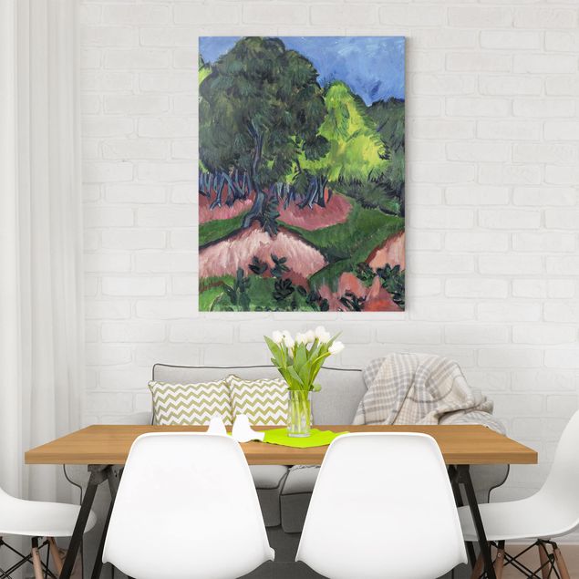 Tableau paysage Ernst Ludwig Kirchner - Paysage avec marronnier
