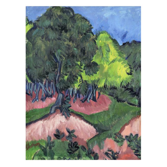 Tableau moderne Ernst Ludwig Kirchner - Paysage avec marronnier