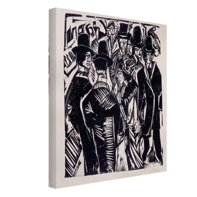 Tableau portraits Ernst Ludwig Kirchner - Scène de rue - Devant une vitrine de magasin
