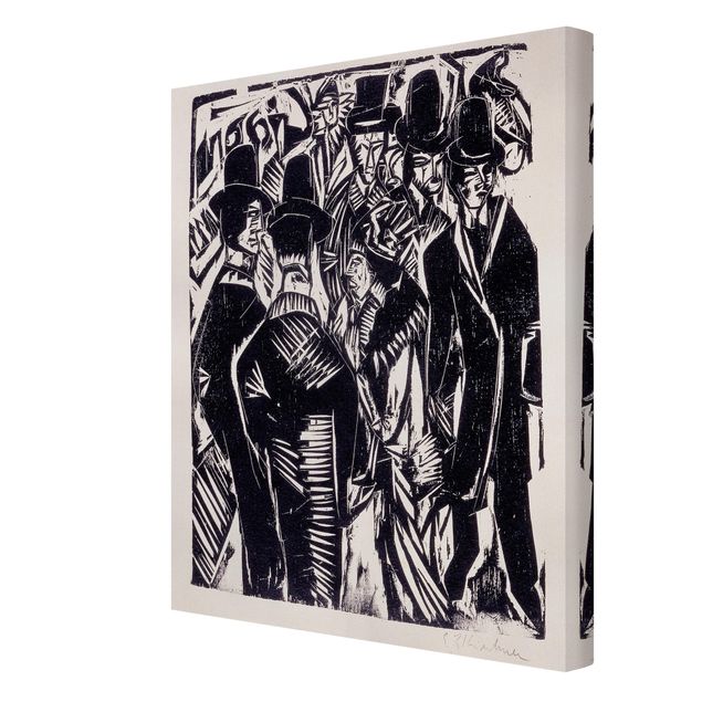 Tableaux de Ernst Ludwig Kirchner Ernst Ludwig Kirchner - Scène de rue - Devant une vitrine de magasin