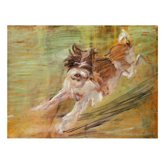 Tableau toile chien Franz Marc - Chien sauteur