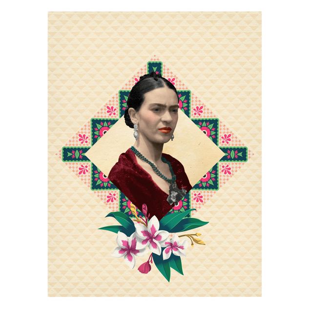 Tableau Frida Kahlo Frida Kahlo - Fleurs et géométrie