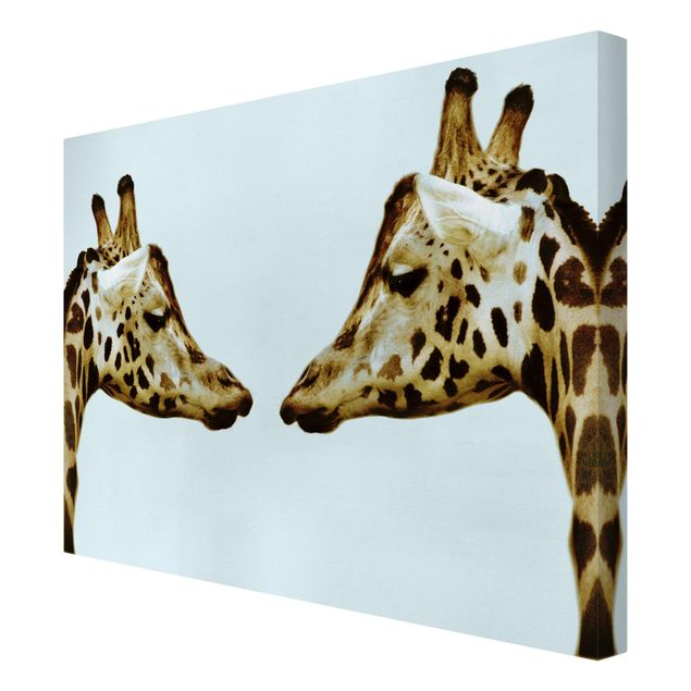 Tableau afrique Girafes en amour