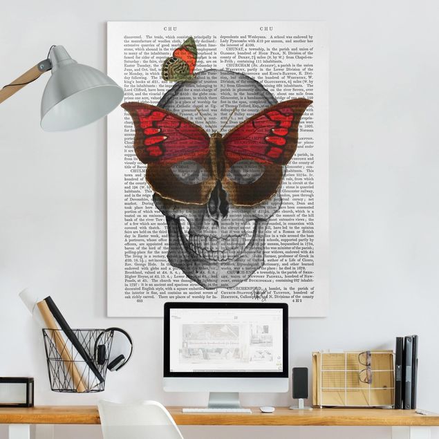 Déco murale cuisine Scary Reading - Masque de papillon
