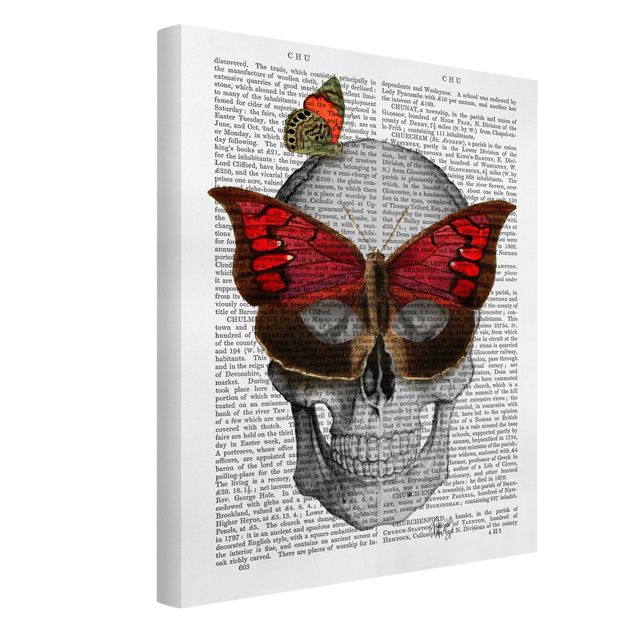 Tableau moderne Scary Reading - Masque de papillon