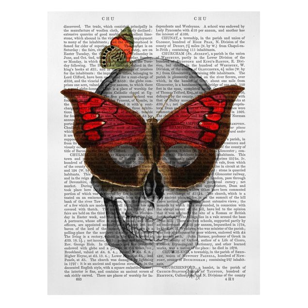 Tableau animaux Scary Reading - Masque de papillon