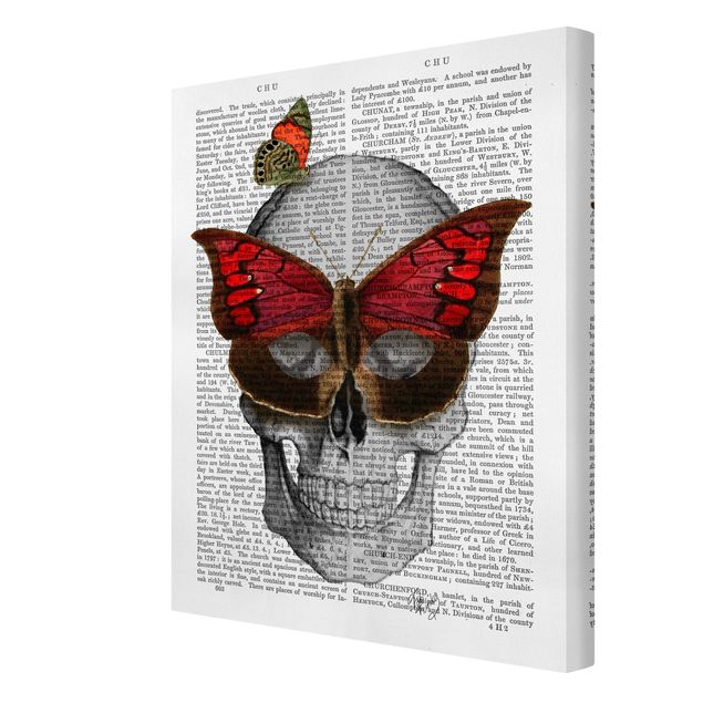 Tableau citations Scary Reading - Masque de papillon