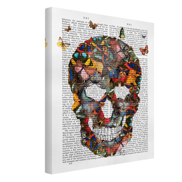 Tableaux modernes Scary Reading - Crâne de papillon