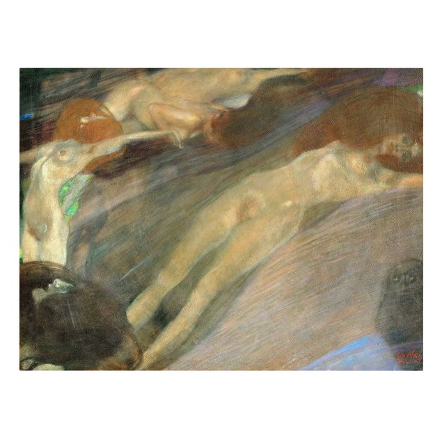 Tableaux nu Gustav Klimt - L'eau en mouvement