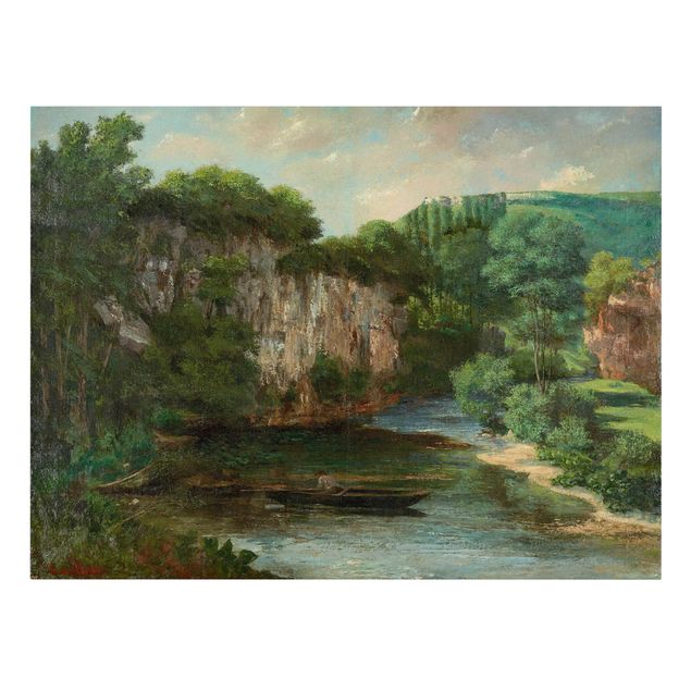 Toiles montagne Gustave Courbet - Le rocher de l'Oraguy