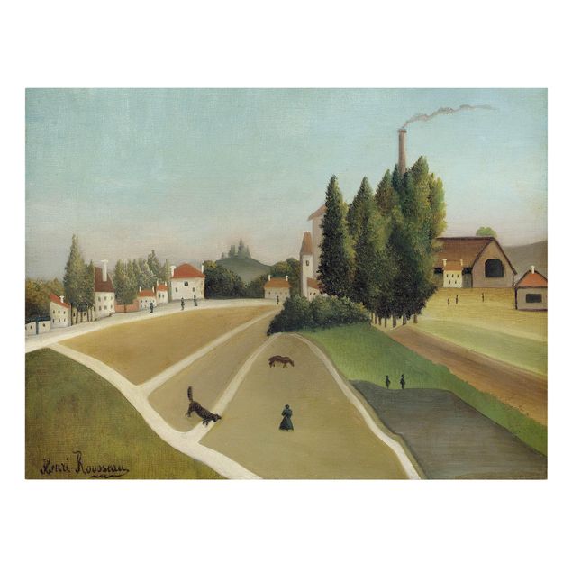 Tableaux reproductions Henri Rousseau - Paysage avec usine