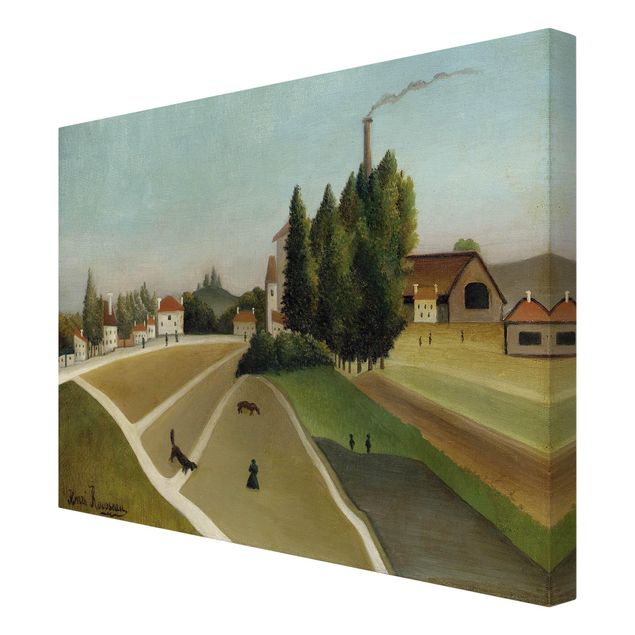 Reproduction sur toile Henri Rousseau - Paysage avec usine