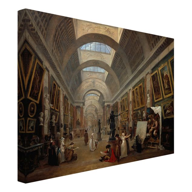 Tableaux modernes Hubert Robert - Le projet d'équipement de la grande galerie du Louvre