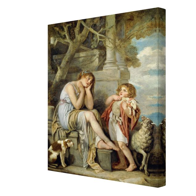 Tableaux reproductions Jean Baptiste Greuze - L'Agneau Chéri