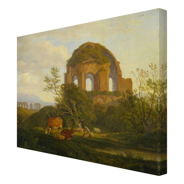 Tableau reproduction Ludwig Richter - Le temple de Minerve