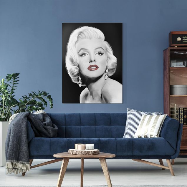 Tableaux moderne Marilyn avec des boucles d'oreilles