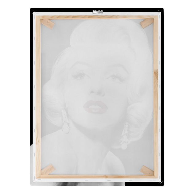 Toile murale Marilyn avec des boucles d'oreilles