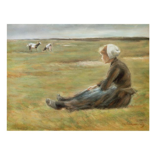 Tableaux portraits Max Liebermann - Troupeau de chèvres dans les dunes de sable
