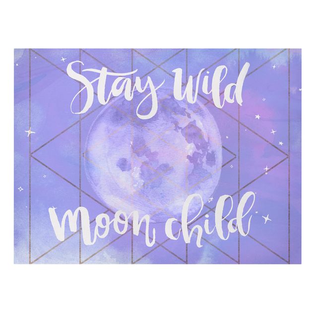 Tableaux lilas Moon Child - Stay Wild