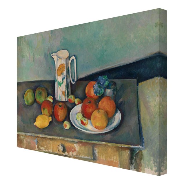 Tableaux reproduction Paul Cézanne - Nature morte avec un pot à lait et des fruits