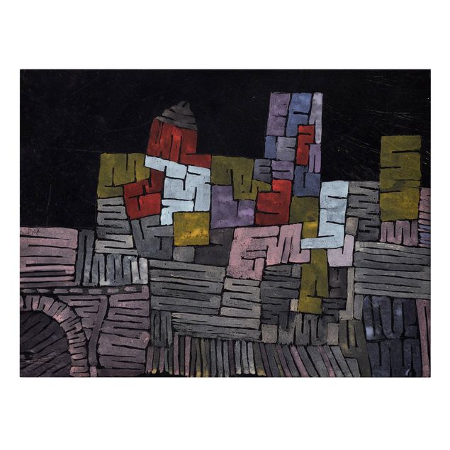 Tableau ville du monde Paul Klee - Ancienne maçonnerie Sicile
