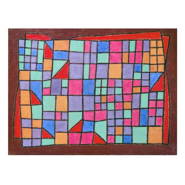 Reproduction tableau sur toile Paul Klee - Façade de verre