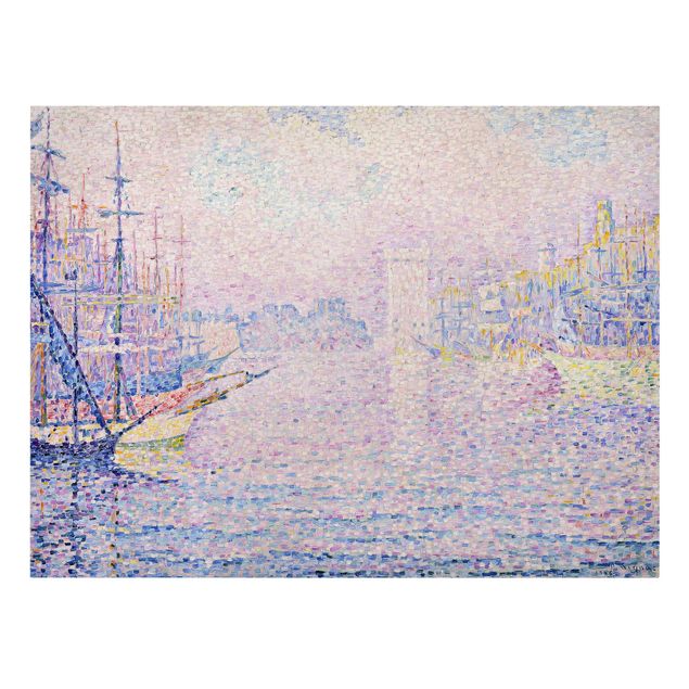 Tableaux modernes Paul Signac - Le port de Marseille, brume matinale