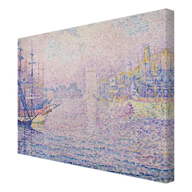 Tableau reproduction Paul Signac - Le port de Marseille, brume matinale