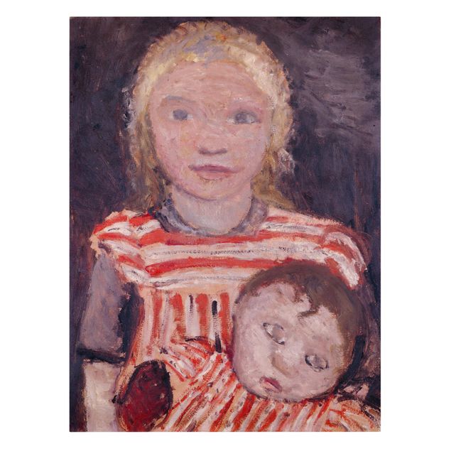 Tableau portraits Paula Modersohn-Becker - Fille avec une poupée