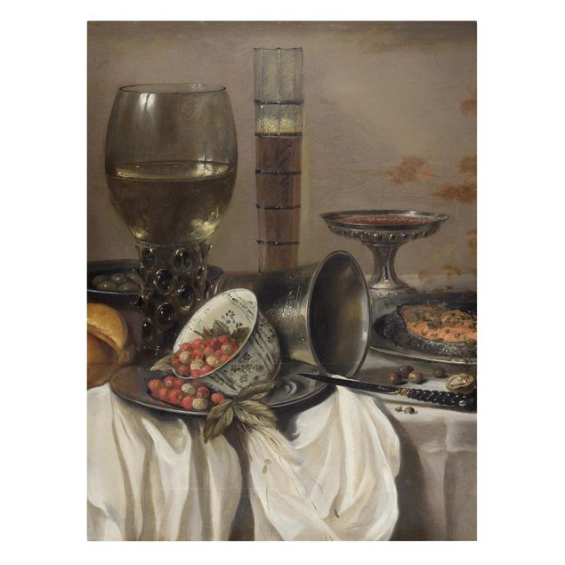 Tableaux reproduction Pieter Claesz - Nature morte avec des récipients pour boire